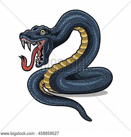 The Black Mamba Snake Esport Mascot Logo
