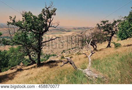 Landscape Macin Mountains. Oldest Mountains In Romania