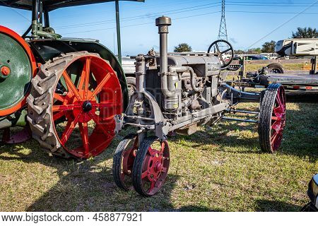 Fort Meade, Fl - February 23, 2022: 1924 Mccormick Deering Farmall Regular At Local Tractor Show