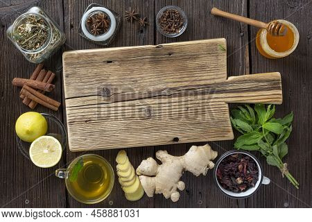The Recipe For Making Health Tea According To An Old Recipe. Traditional Chinese Herbs Used In Alter