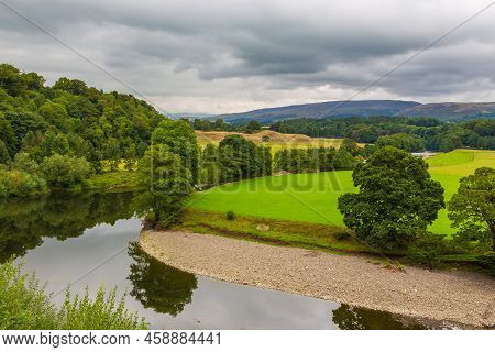Landscape In The South Lakeland , Ruskin View. Cumbria, England, Uk.