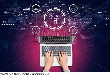 Content Marketing Concept With Person Using A Laptop Computer