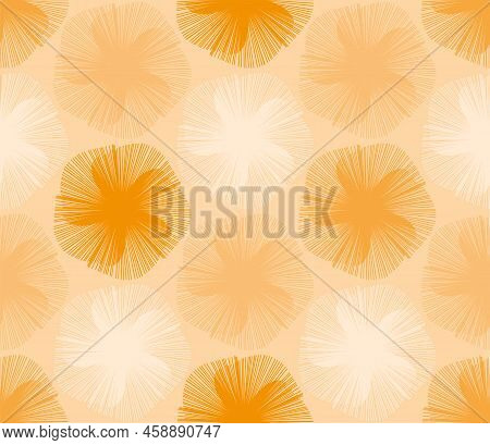 Sakura Japanese Style Orange Flower Seamless Pattern