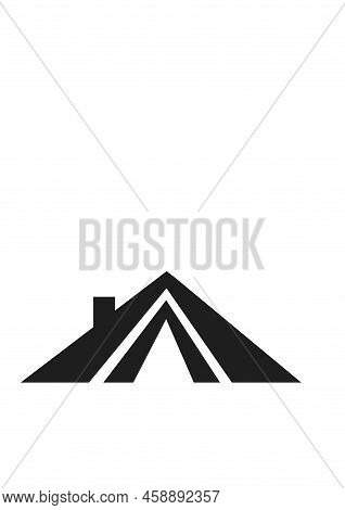 Roof House Icon Modern Minimalistic Logo. Vector