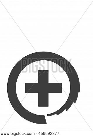 More Icon Flat Style On White Background Vector Illustration