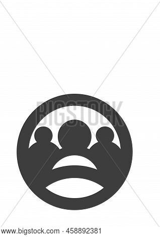 People Creative Logo Design Template With Circle. Vector