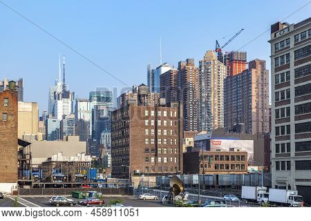 New York, Usa - July 8, 2010: Cityview Of New York From The Eastside Of The Harbor In Late Afternoon