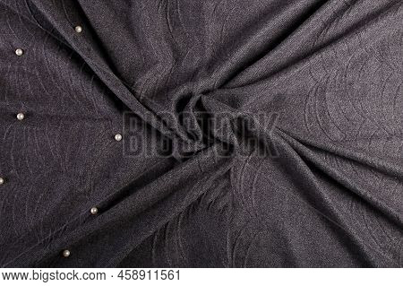 Gray Shawl, Tippet, Scarf. Women's Accessory, Gift Souvenir. Background For Text