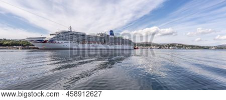 Killybegs, Ireland - July 22 2022: Ms Arcadia Is A Cruise Ship In The P And O Cruises Fleet Visiting