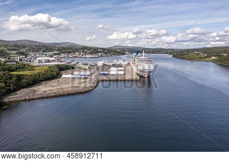 Killybegs, Ireland - July 22 2022: Ms Arcadia Is A Cruise Ship In The P And O Cruises Fleet Visiting