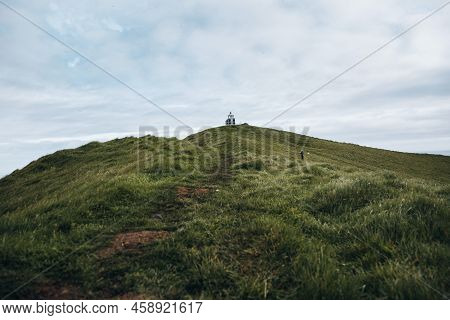 Kallur Lighthouse At Trøllanes On Kalsoy, Faroe Islands