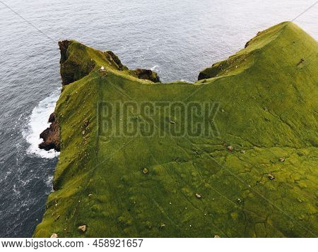 Kallur Lighthouse At Trøllanes On Kalsoy, Faroe Islands