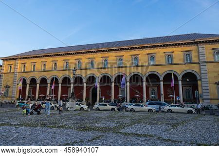 Munich, Germany - July 6, 2022: During Sunset At The Former City Palace On Max Joseph Platz In Münch