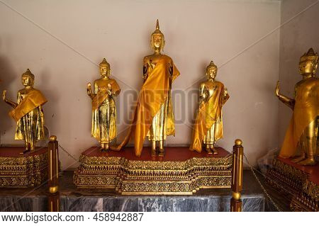 Statues In Wat Pho, A Buddhist Temple Complex In Bangkok, Thailand