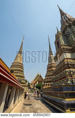 Bangkok, Thailand - February 22, 2020: Wat Pho (known Also As The Temple Of The Reclining Buddha) Is