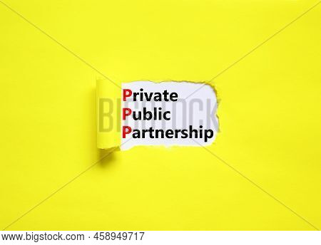 Ppp Private Public Partnership Symbol. Concept Words Ppp Private Public Partnership On White Paper O
