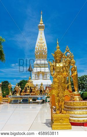 Phanom Pagoda Of Phra That Phanom Temple In That Phanom District, Nakhon Phanom, Thailand.