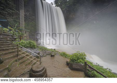 Landscape Photo: Dambri Waterfall. This Is A Beautiful Waterfall In Vietnam. Dambri Waterfall Is Con