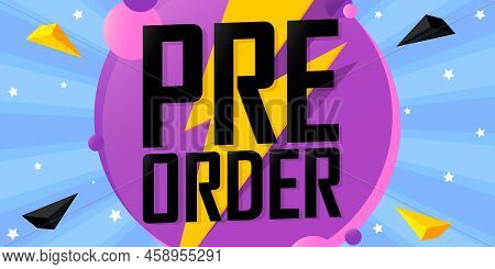 Pre-order Summer Sale, Discount Poster Design Template, Promo Shopping Banner