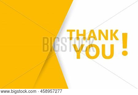 Thank You Banner Vector With Copy Space For Business, Marketing, Flyers, Bunners, Presentations And 
