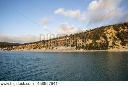 View Of The West Coast Of The Fraser Island, Known By The Aboriginal Name Of K'gari, A 122 Km Long S