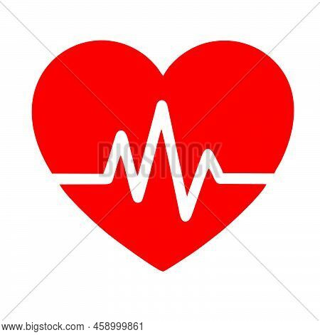 Heart Icon. Heart Icon Isolated On A White Background. Red Heart Icon Art. Heart Icon Eps. Heart Ico