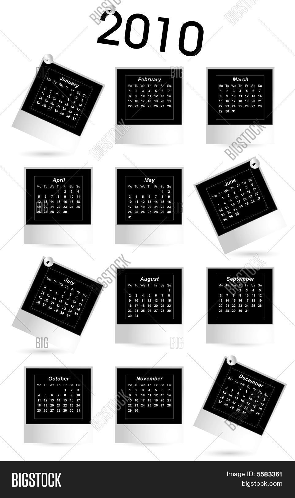 Calendar Year 2010 Vector & Photo (Free Trial) | Bigstock