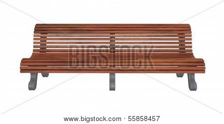 Wooden Park Bench