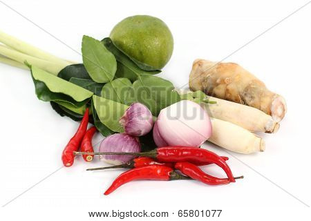 Ingredient For Tomyam Set (thai Food)