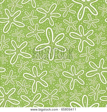 Shell seamless pattern on spotted background