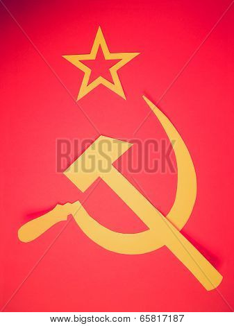 Retro Look Cccp Flag