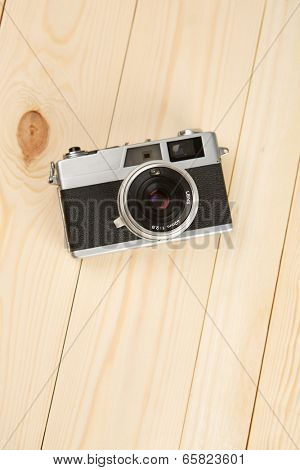 Old vintage rangefinder film camera