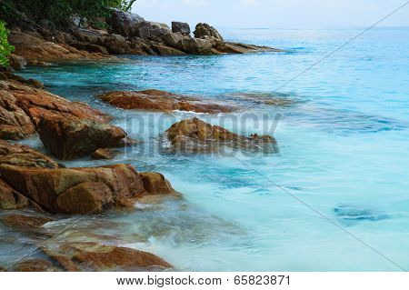 Rock On The Beach Of Tachai Island