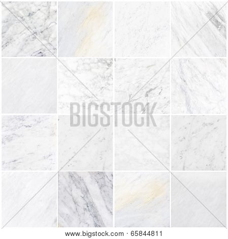Set Of White Marble Texture Background (high Resolution).16 Different