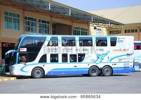 Benze bus no 635-C103 Double deck of  Nakhonchai tour