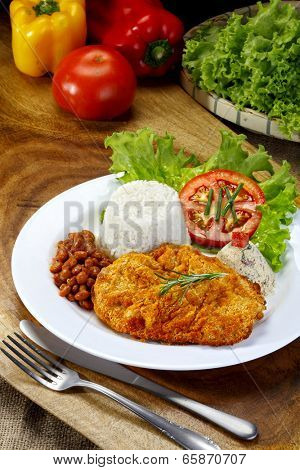 breaded steak