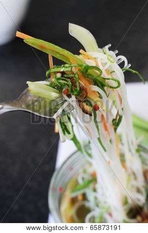 potted vegetable noodles in jar