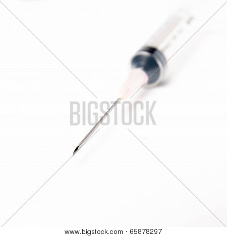 Medical Syringe in row