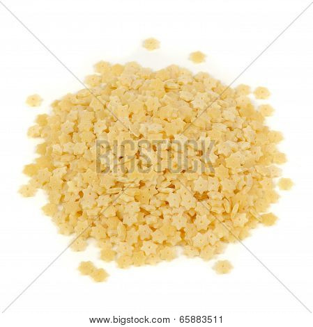 Star-shaped Pasta Isolated On White Background