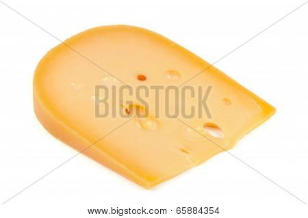 Piece Of Cheese Isolated On White Background