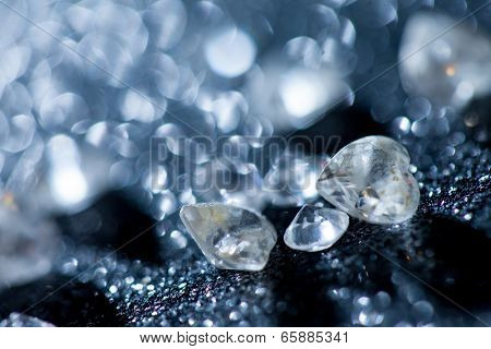 diamonds on black background