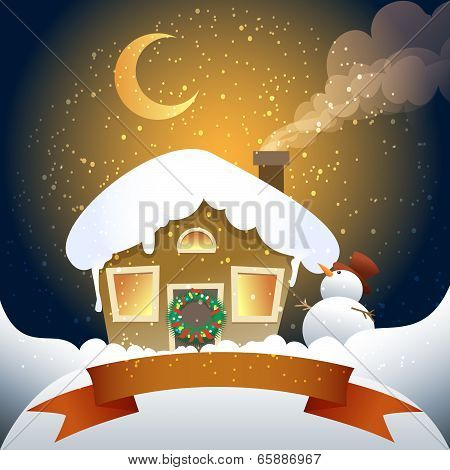 Christmas Card With Banner