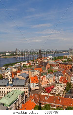 View Of Old Town (unesco Site). Riga, Latvia
