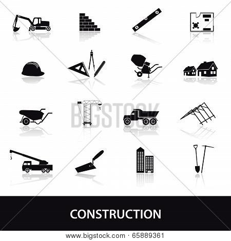construction icons set eps10