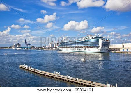 Cruise Ship In The Harbor