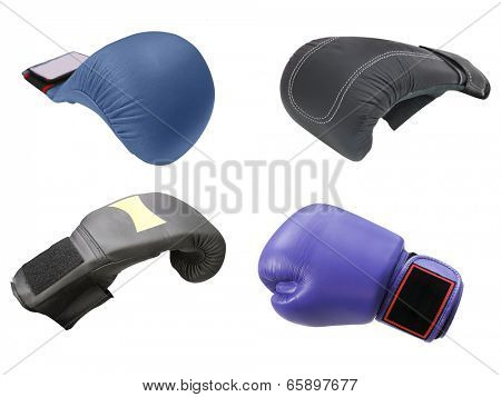 boxing glove under the white background