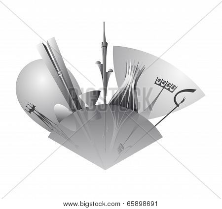Vector Brasilia City Skyline