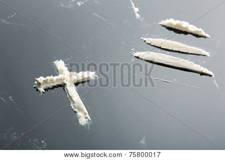 Cocaine cross and lines