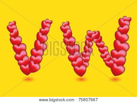 Special Red Sweethearts Valentines Day Vector Fonts