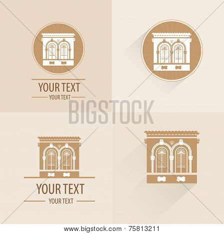 Vintage building for logo